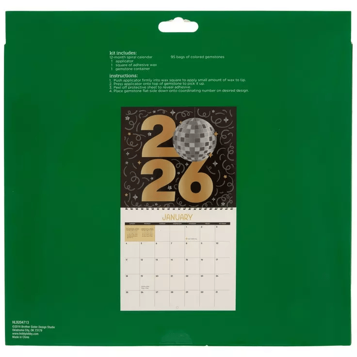 🔥LAST DAY SALE 50% OFF-📅2026 Wall Calendar Diamond Painting Kit (Beginners Friendily)